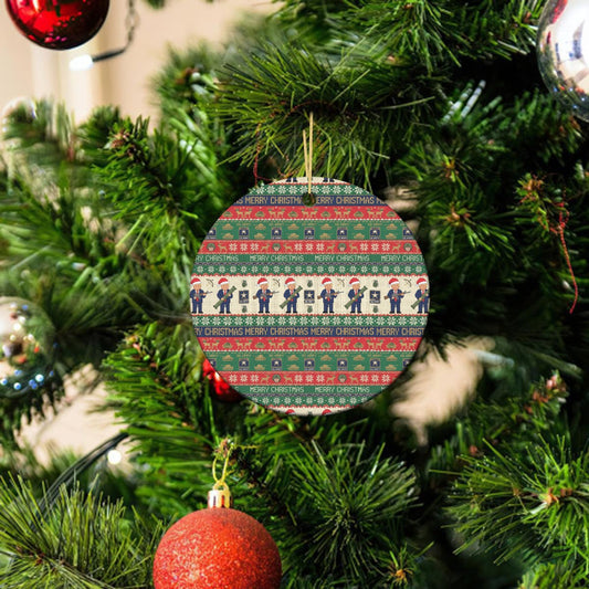 Fully Custom Round Christmas Ornaments - ceramic (Single)