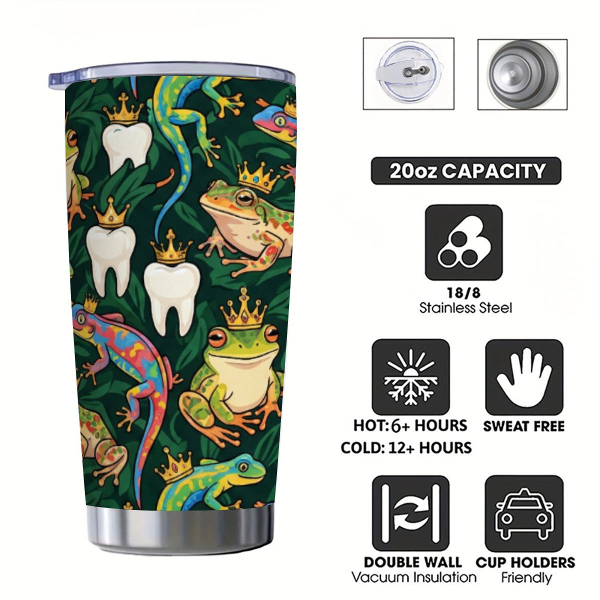 Custom 20OZ Tumbler With Sliding Lid