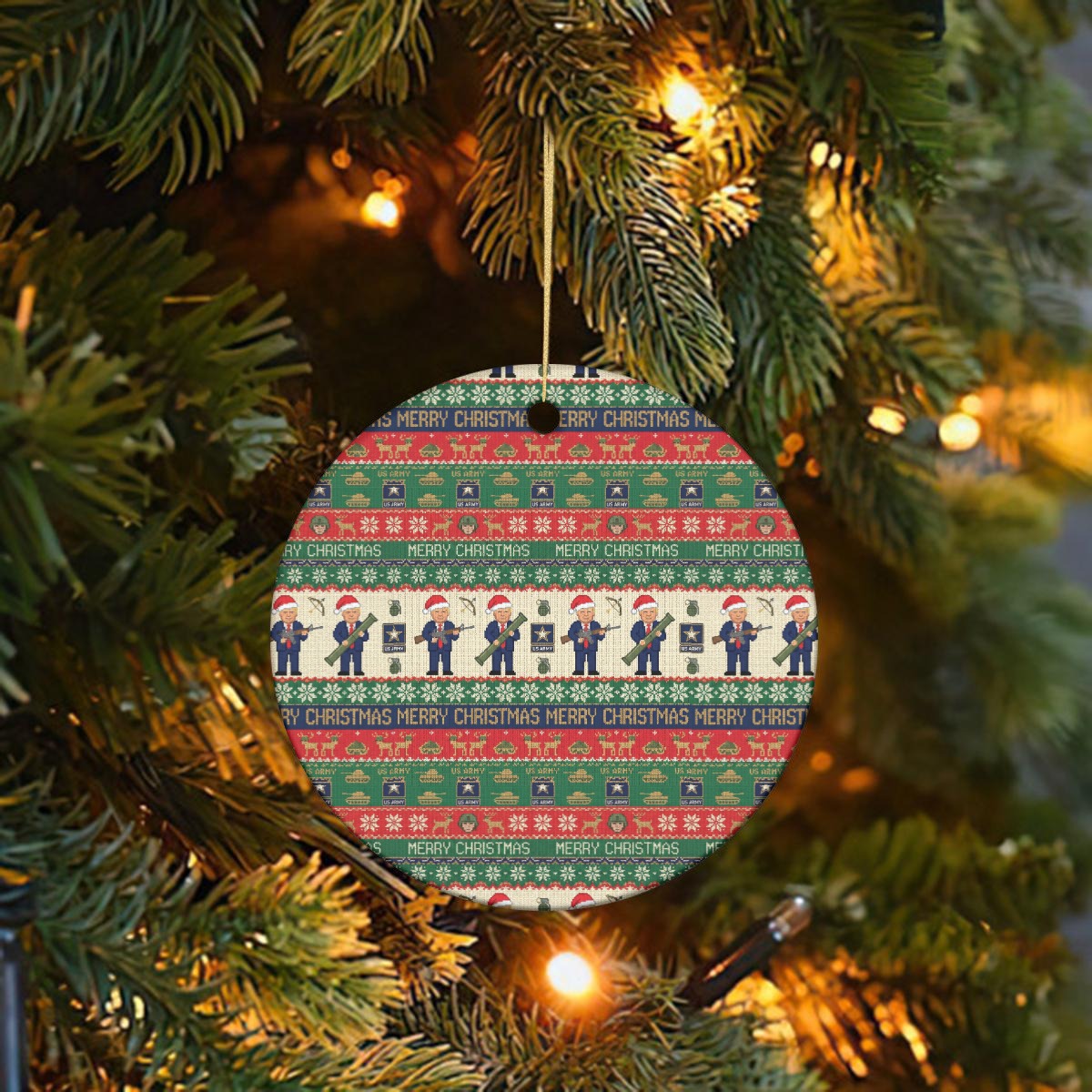 Fully Custom Round Christmas Ornaments - ceramic (Single)
